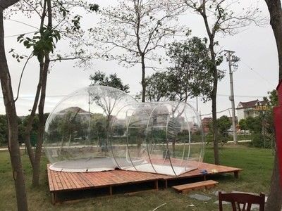 Tienda inflable clara de la burbuja del hotel, tienda transparente inflable al aire libre para acampar