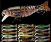 17 colorea 17 CM/11g 6#Hooks 3D observa señuelo pesquero articulado multi completo de la capa del cebo que nada plástico