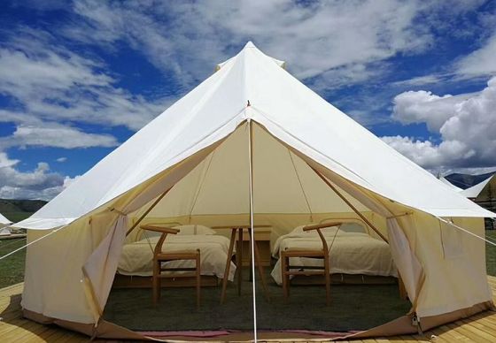 Lona ignífuga de lujo Safari Tent Waterproof Canvas Fabric de Glamping Yurt Bell
