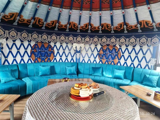 Hotel Cúpula Tienda barbacoa Granja al aire libre impermeable Yurt mongol engrosado y cálido