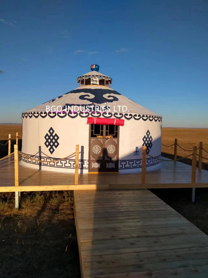 Experimenta el encanto de la cultura mongola Yurt Estructura de bambú Tienda geodésica de cúpula
