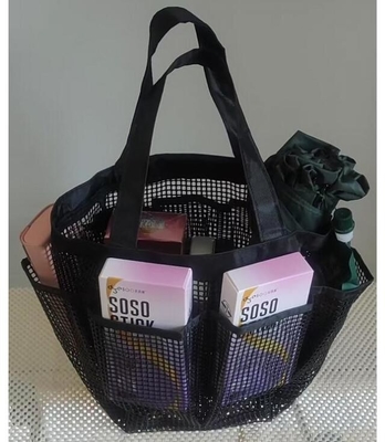 Bolsa de almacenamiento con malla revestida de PVC para la familia Bolsa de compras Bolsa de bolsas
