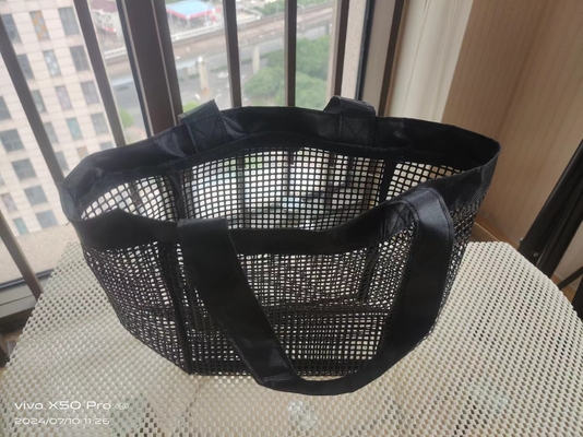 Bolsa de playa duradera con malla de poliéster reforzada con recubrimiento de PVC Bolsa de compras