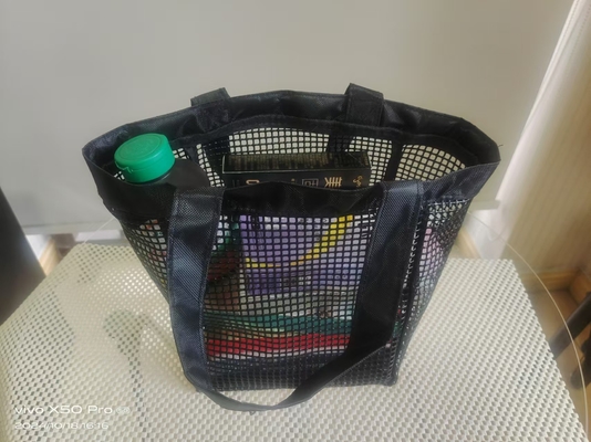 Servicio OEM Bolso de malla para deportes al aire libre en la playa o bolso de almacenamiento de malla de PVC para compras