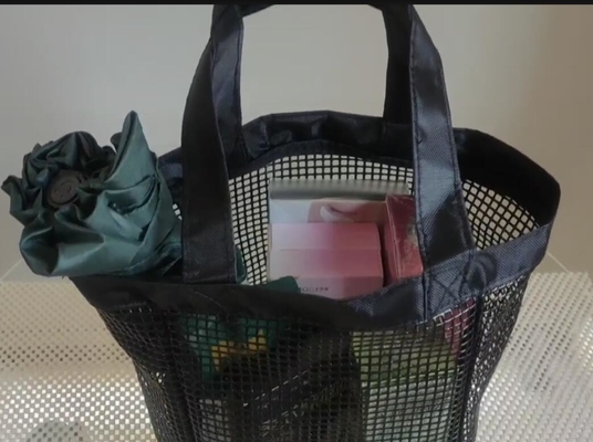 Servicio OEM Bolso de malla para deportes al aire libre en la playa o bolso de almacenamiento de malla de PVC para compras