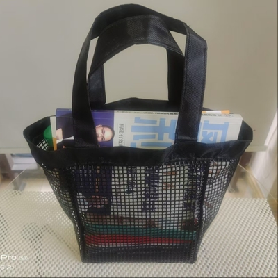 Bolsa de playa duradera con malla de poliéster reforzada con recubrimiento de PVC Bolsa de compras