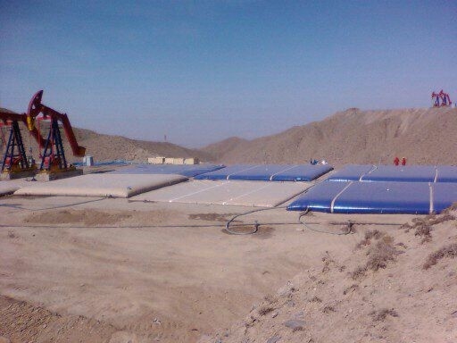 Almacenamiento de aceite de lubricante de la vejiga flexible tanque de combustible TPU revestimiento de tejido 50000 litros