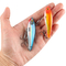 6 ganchos salmonete, perca, señuelos plásticos de los colores 7.5CM/8.6g 8# del lápiz del cebo de pesca del ABS del siluro
