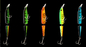 5 colores 11CM/9.20g 6#Hooks 3D observan señuelo pesquero articulado multi completo de la capa del cebo que nada plástico