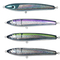 4 señuelo de Shell Wood Bait Treble Hooks Tuna Fishlure Pencil Wooden Fishing del olmo de los colores 22CM/120g