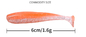 14 pescados del salmonete de los colores 6CM/1.6g 20PCS/Bag hostigan la libélula que hunde los señuelos suaves del PVC que pescan señuelo