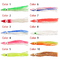 Los señuelos pesqueros suaves de la barba del pulpo del calamar hostigan 20 colores luminosos el 12.5cm 4.2g