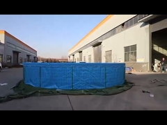 Nuevo estilo plegable de 50000 litros PVC Tarpaulin estanque de pescado con acero malla tanque de pescado